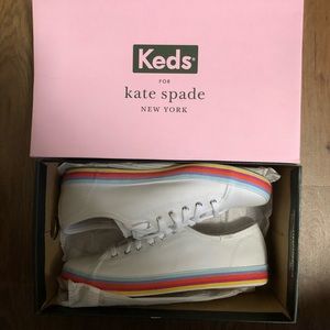 White and Rainbow Kate Spade Keds NWT, negotiable